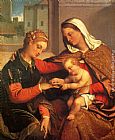 Marriage Canvas Paintings - The Mystic Marriage Of St. Catherine